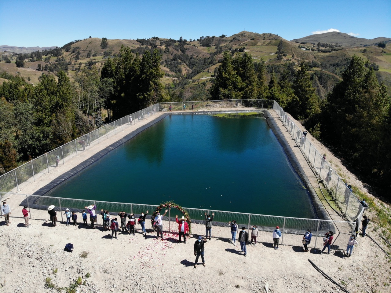 Yanacocha inaugura un nuevo reservorio de agua en Cajamarca